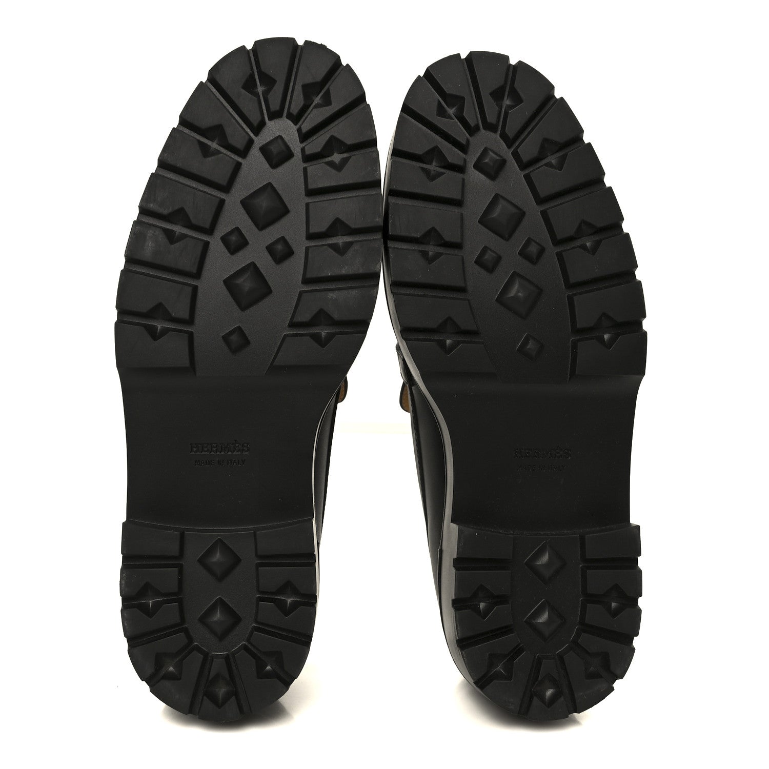 Hermes Calfskin Womens Icone Loafers 37 Black 6 of 9