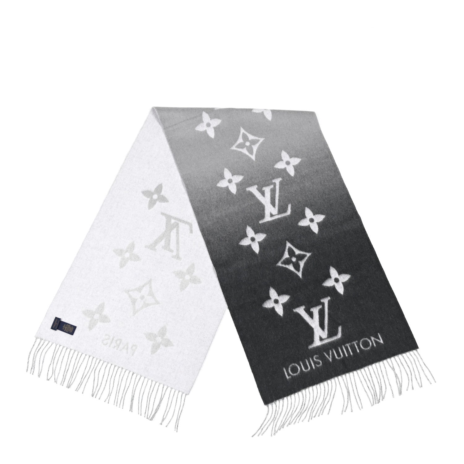 Louis Vuitton Cashmere Monogram Reykjavik Scarf Black 2 of 5