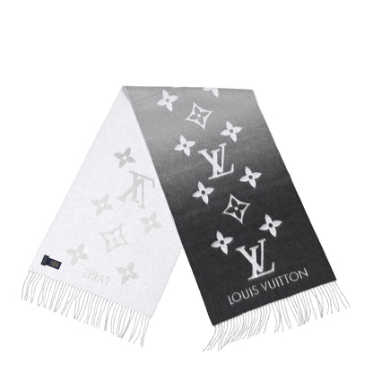 Louis Vuitton Cashmere Monogram Reykjavik Scarf Black 2 of 5