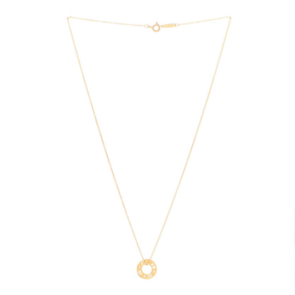 Tiffany 18K Yellow Gold Diamond Atlas Pierced Pendant Necklace 3 of 7