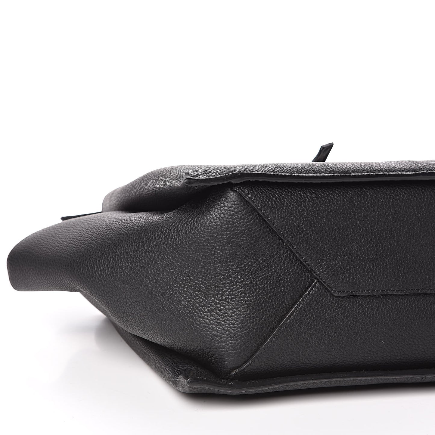 Baby Grained Calfskin Small Tri-Fold Bag Black