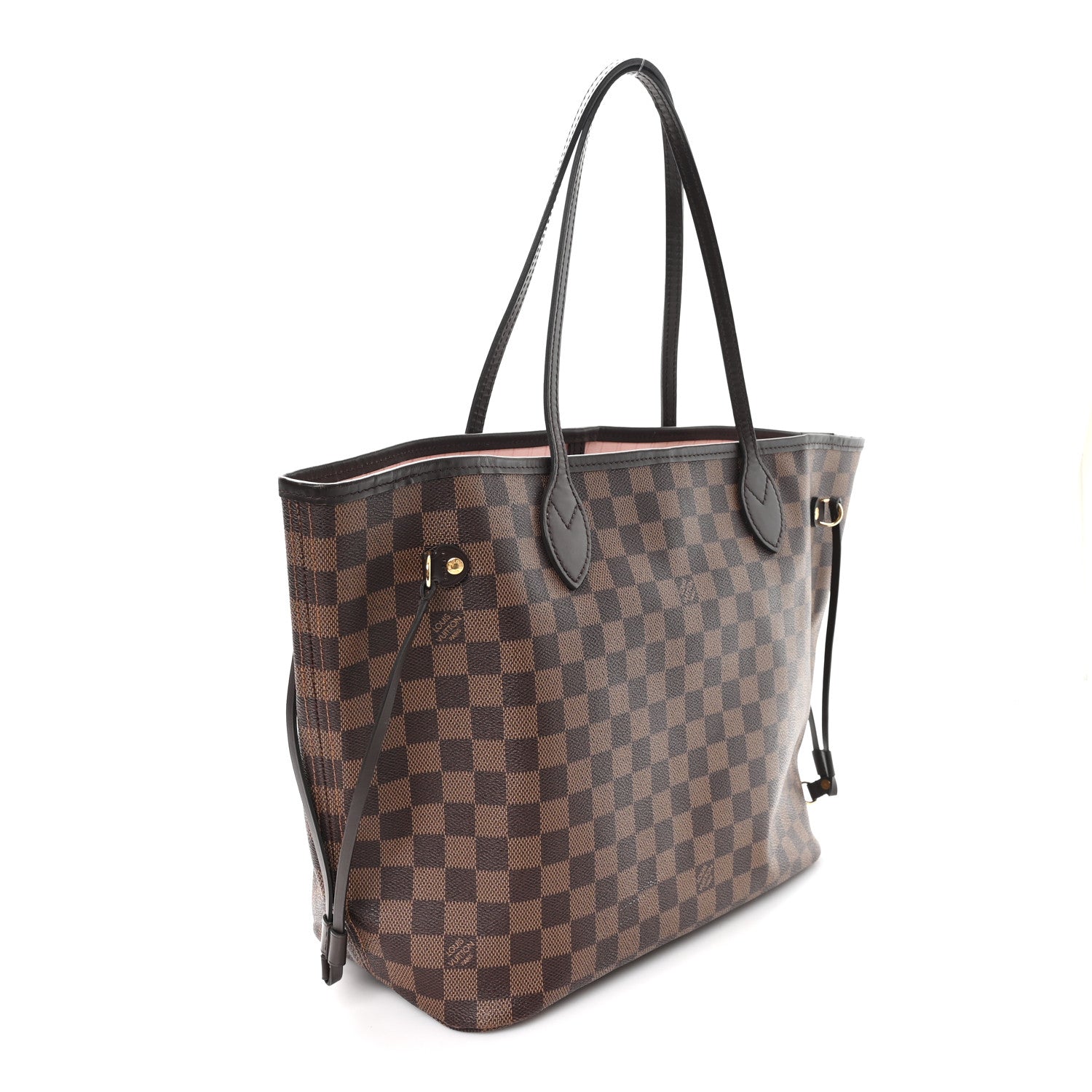 Louis Vuitton Damier Ebene Neo Neverfull MM Rose Ballerine 3 of 11