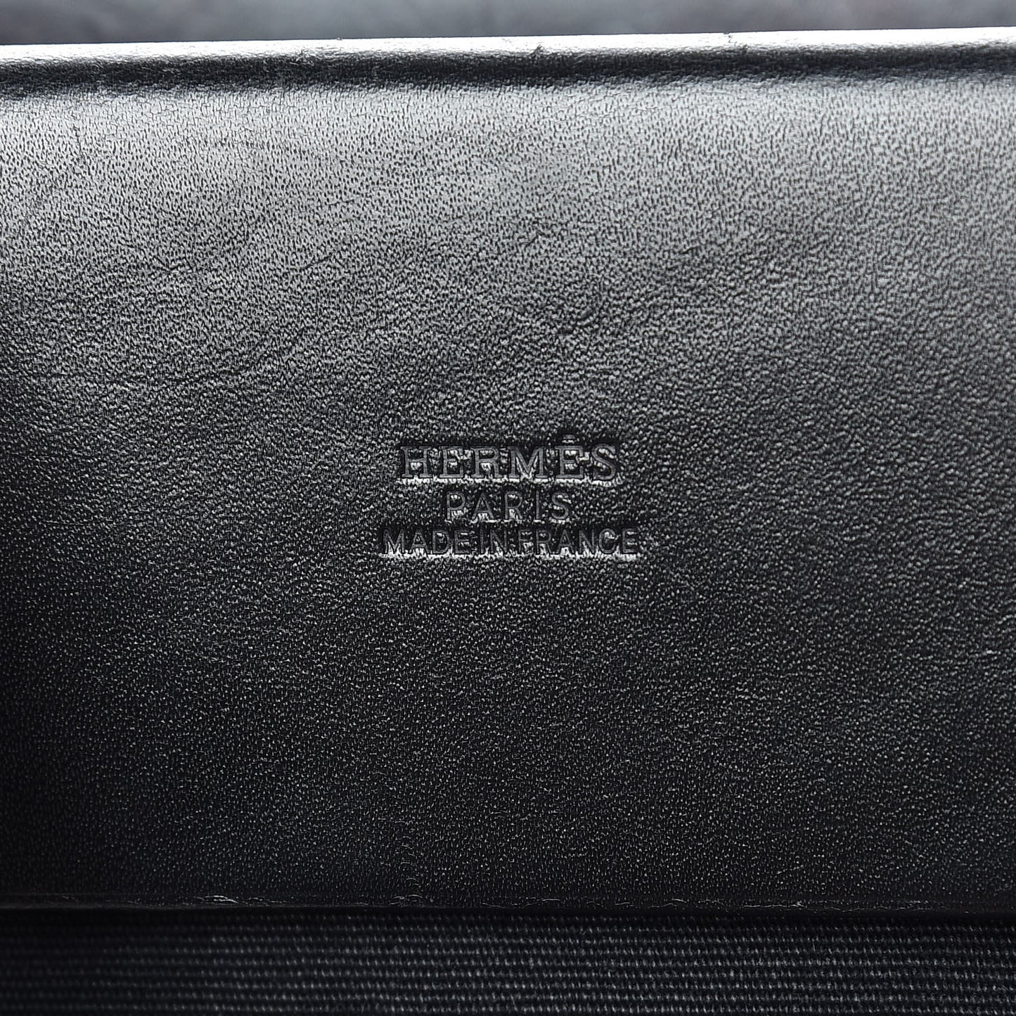 Toile Calfskin Herbag Cabas MM Black