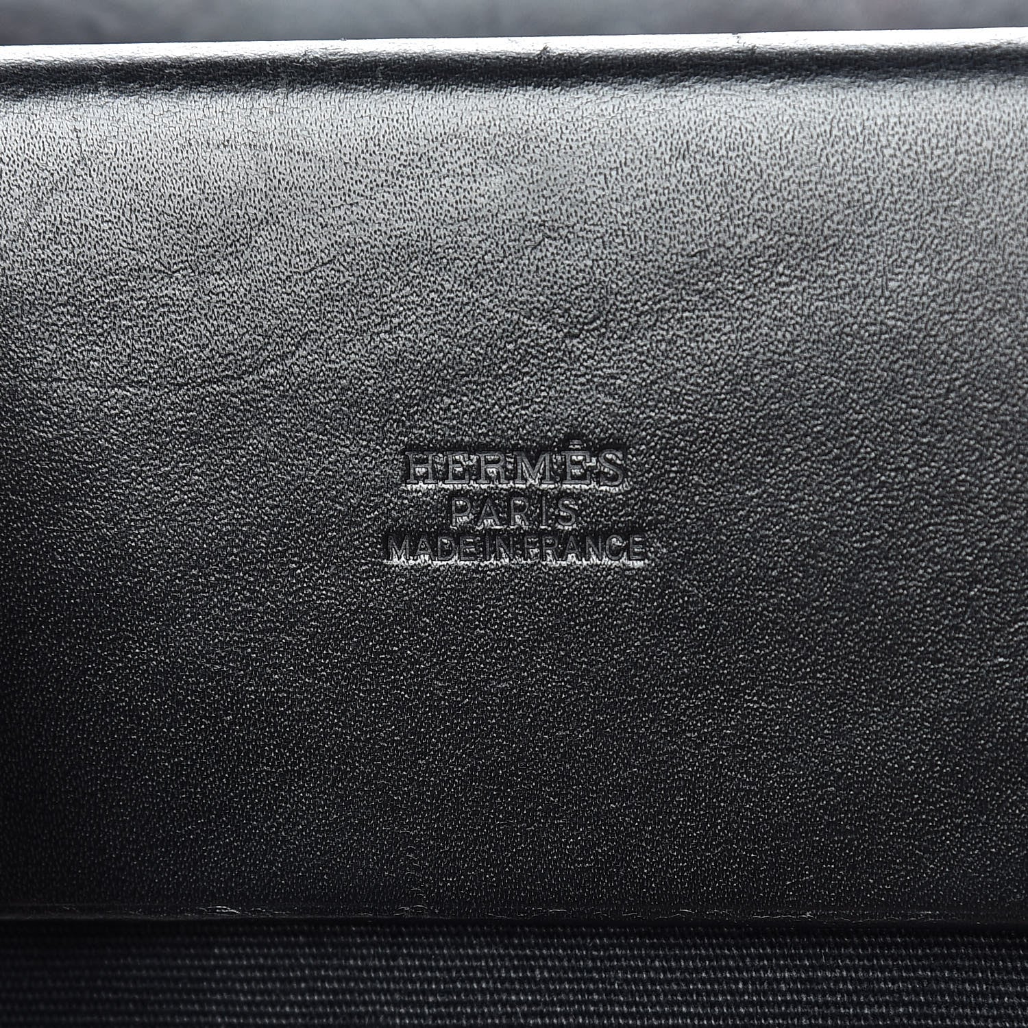 Hermes Toile Calfskin Herbag Cabas MM Black 7 of 16
