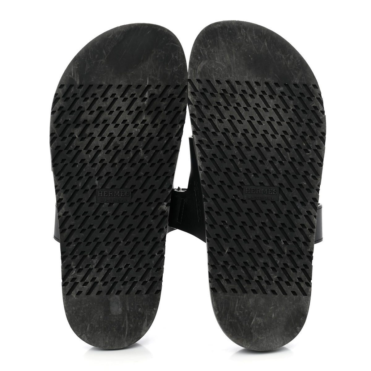 Hermes Calfskin Womens Chypre Sandals 38 Black 6 of 12