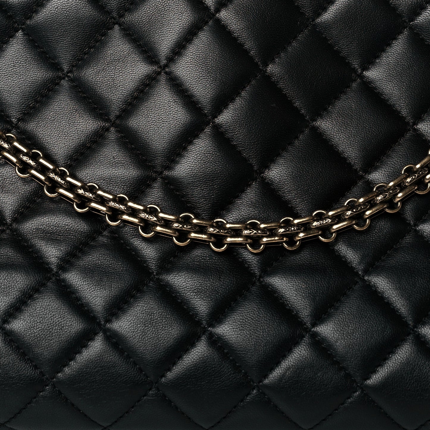 Lambskin Quilted Medium Just Mademoiselle Black