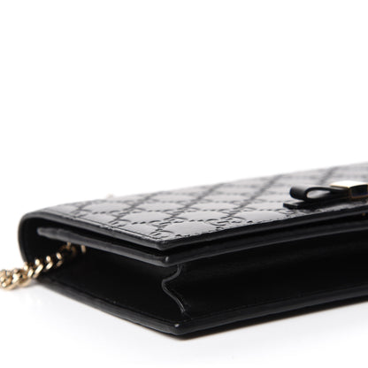 Gucci Guccissima Signature Bowy Chain Wallet Black 6 of 10