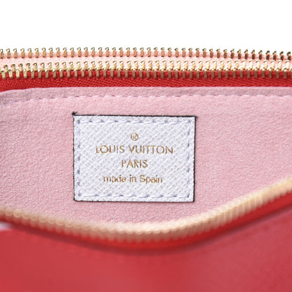 Louis Vuitton Monogram Giant Double Zip Pochette Rouge 6 of 7
