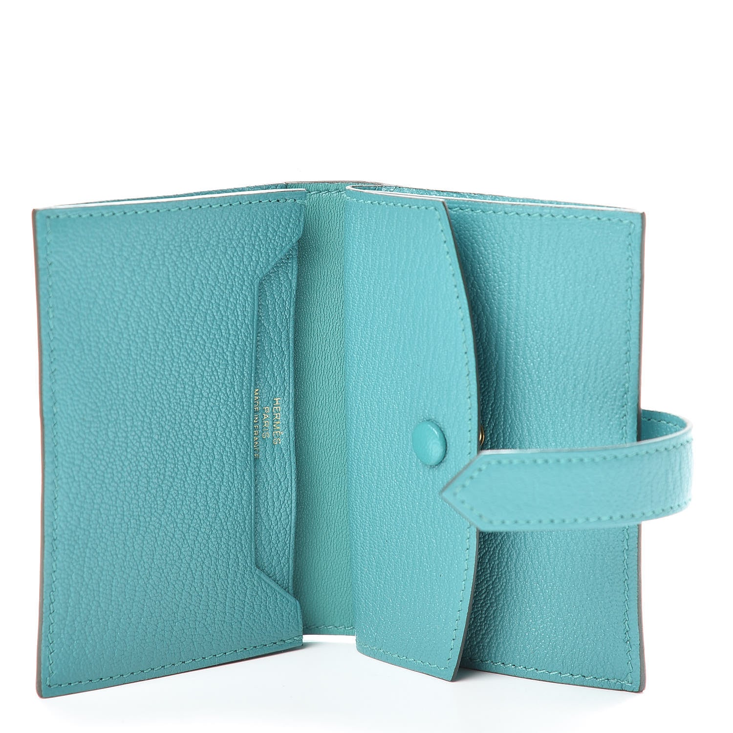 Hermes Chevre Mysore Mini Bearn Wallet Vert Verone 5 of 8