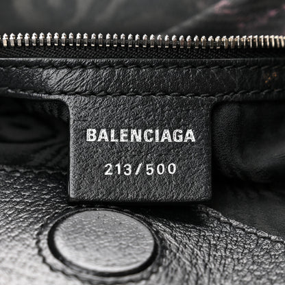 Gucci X BALENCIAGA BB Monogram Web Graffiti Large Ophidia Shopping Tote Black 6 of 11