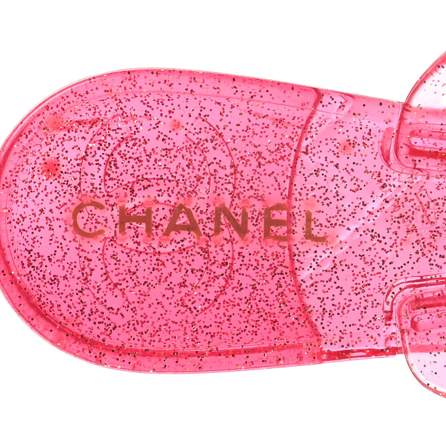 Glitter Jelly Camellia Thong Sandals 39 Pink