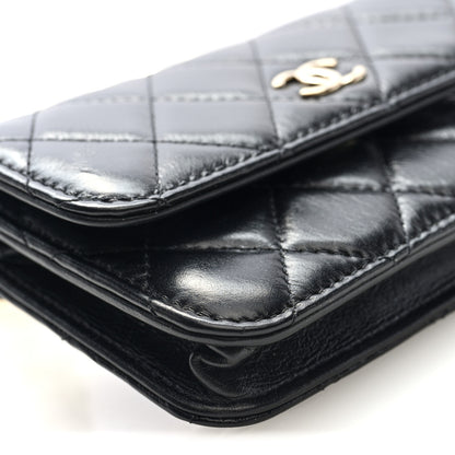 Chanel Calfskin Quilted Maxi Pearls Clutch With Chain Black 17 of 19