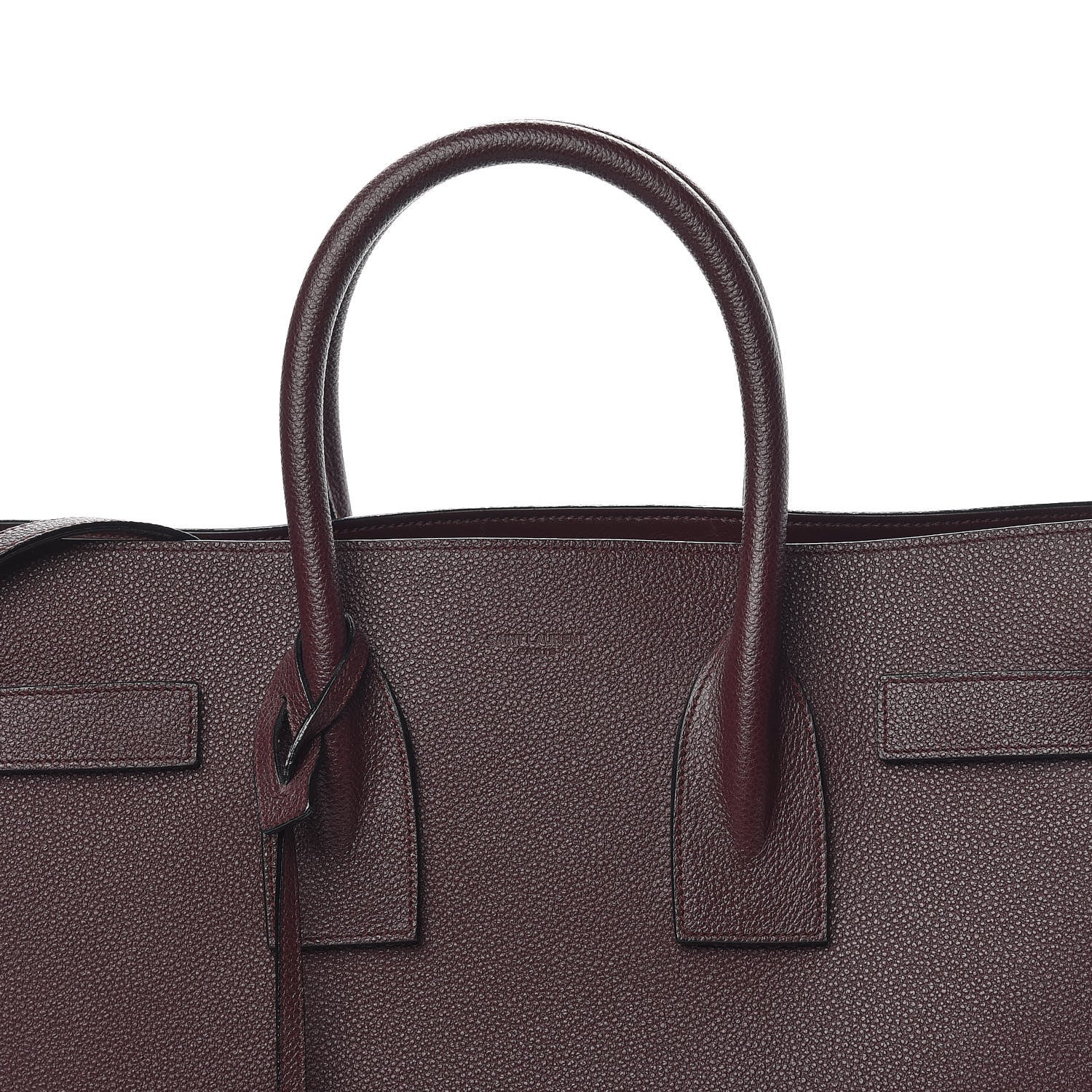 Saint Laurent Grained Calfskin Small Classic Sac De Jour Amaranto 8 of 11