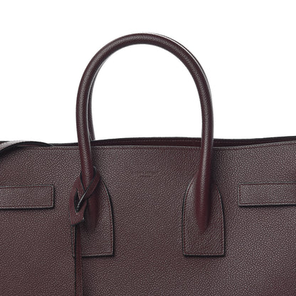 Saint Laurent Grained Calfskin Small Classic Sac De Jour Amaranto 8 of 11