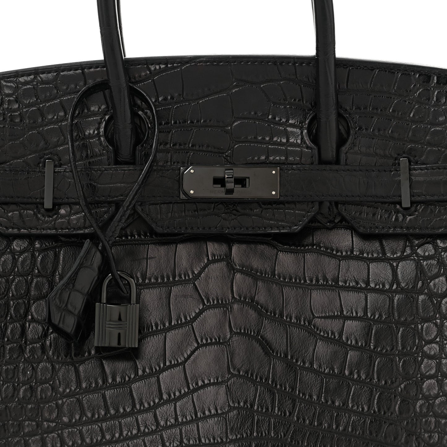 Matte Alligator Birkin 30 So Black