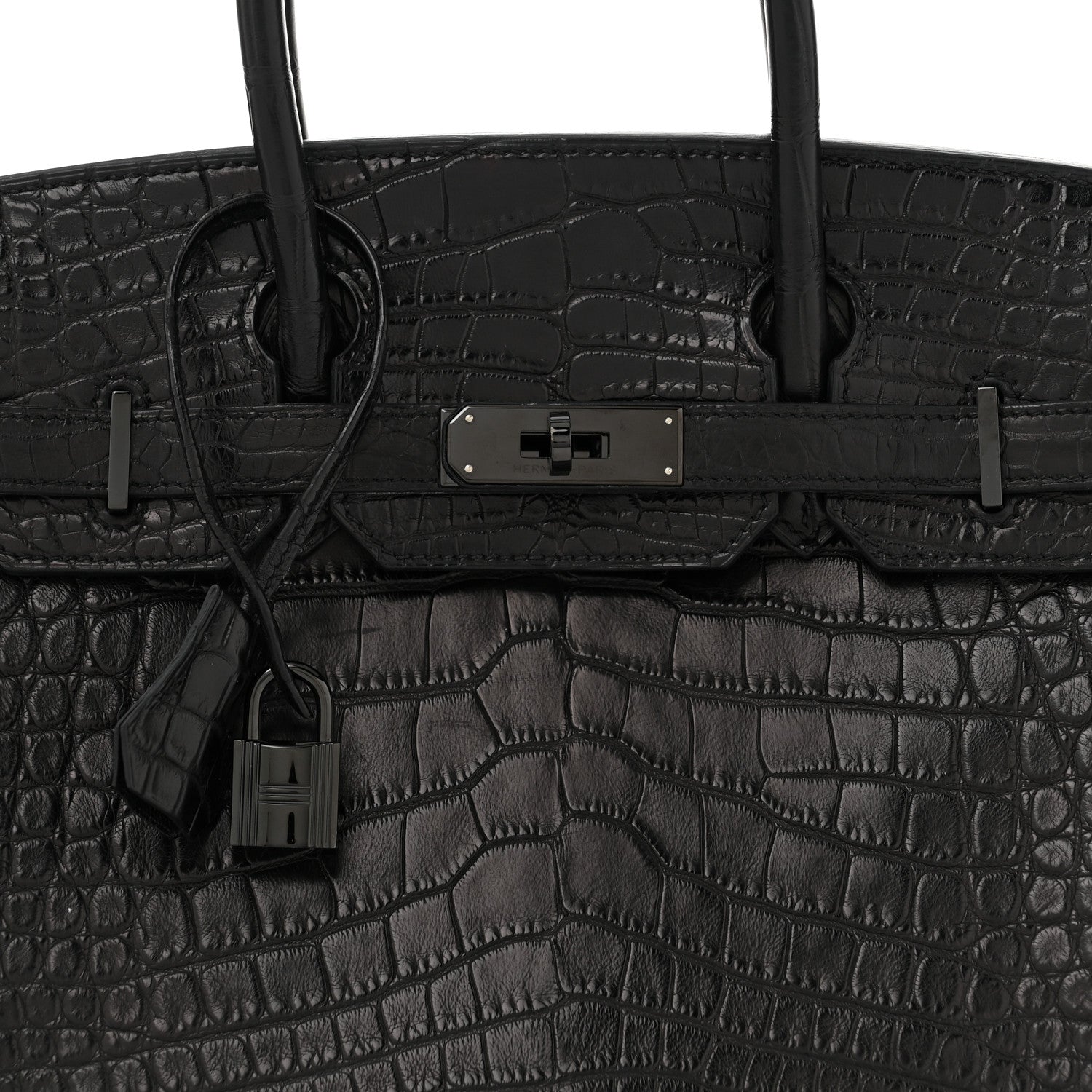 Hermes Matte Alligator Birkin 30 So Black 8 of 11