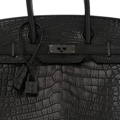 Hermes Matte Alligator Birkin 30 So Black 8 of 11