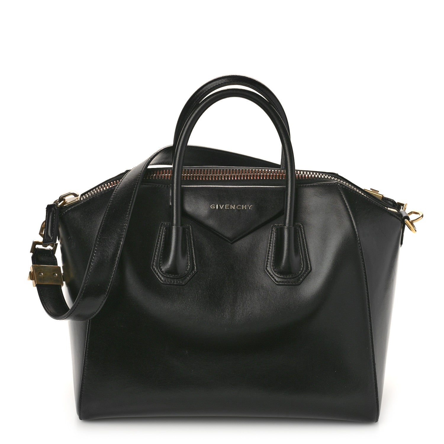 Givenchy Shiny Lord Calfskin Medium Antigona Black 1 of 12