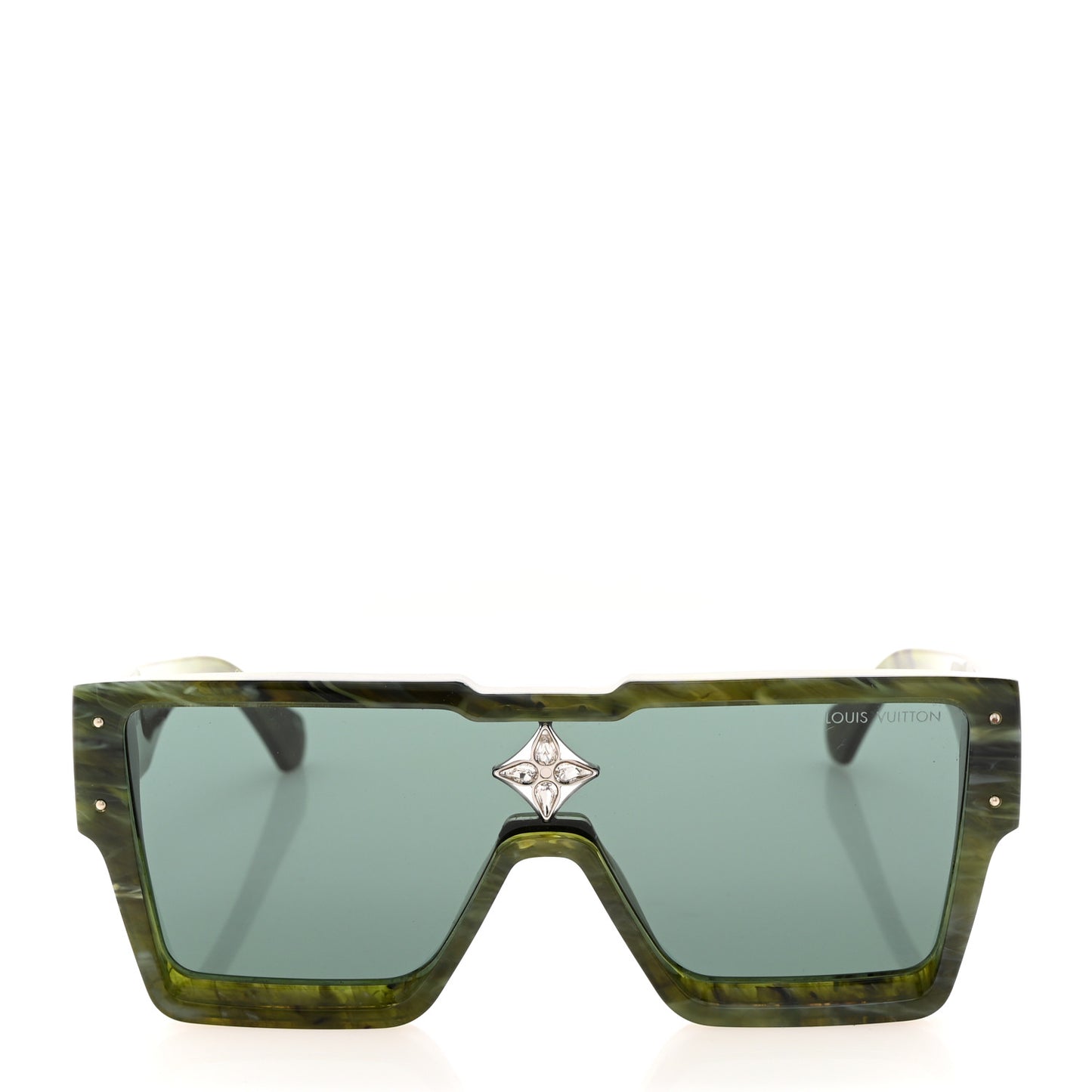 Acetate Marble Effect Swarovski Cyclone Sunglasses Z1552E Green