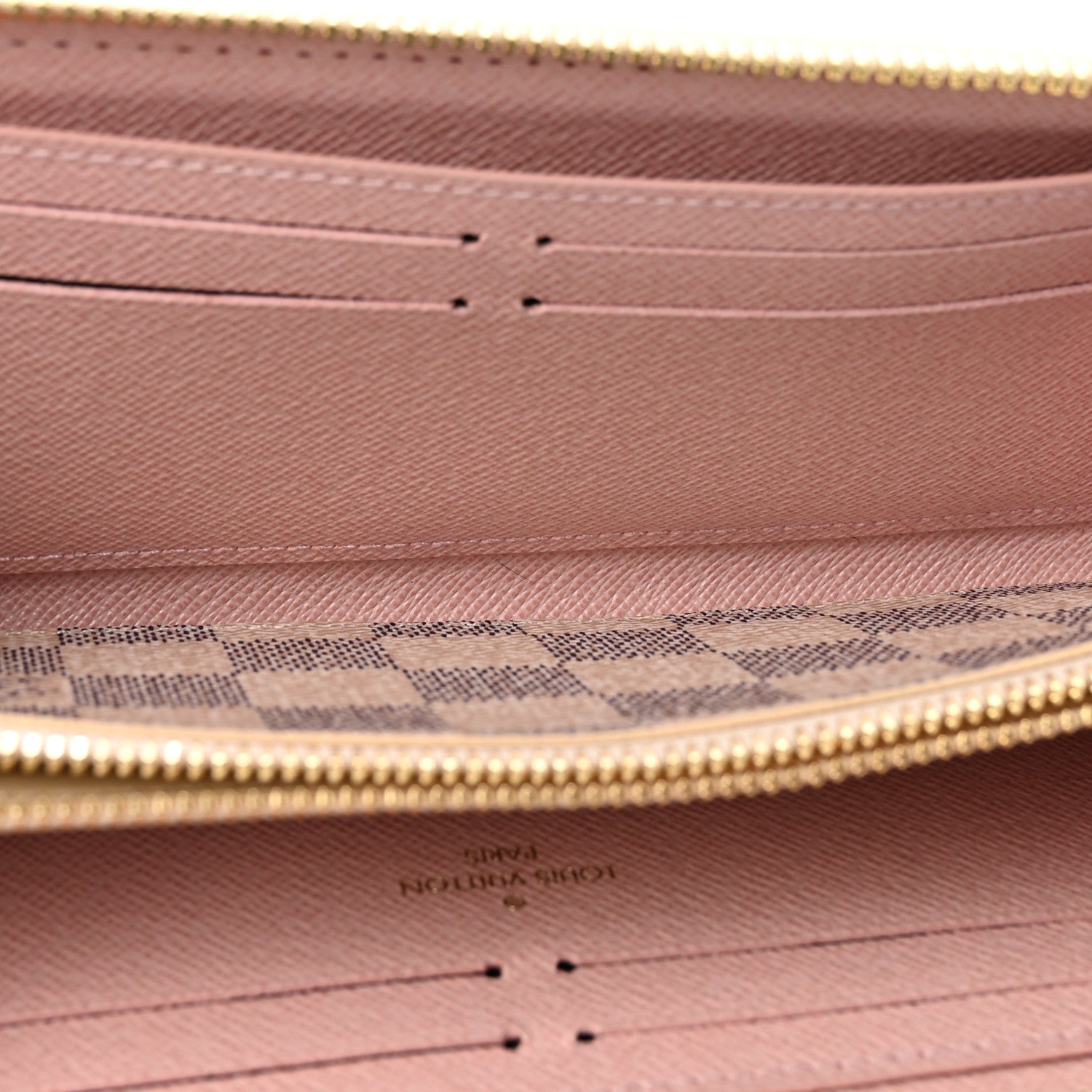 Louis Vuitton Damier Azur Clemence Wallet Rose Ballerine 5 of 8