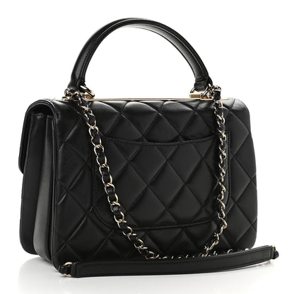 Chanel Lambskin Quilted Small Trendy CC Dual Handle Flap Bag Black 2 of 8