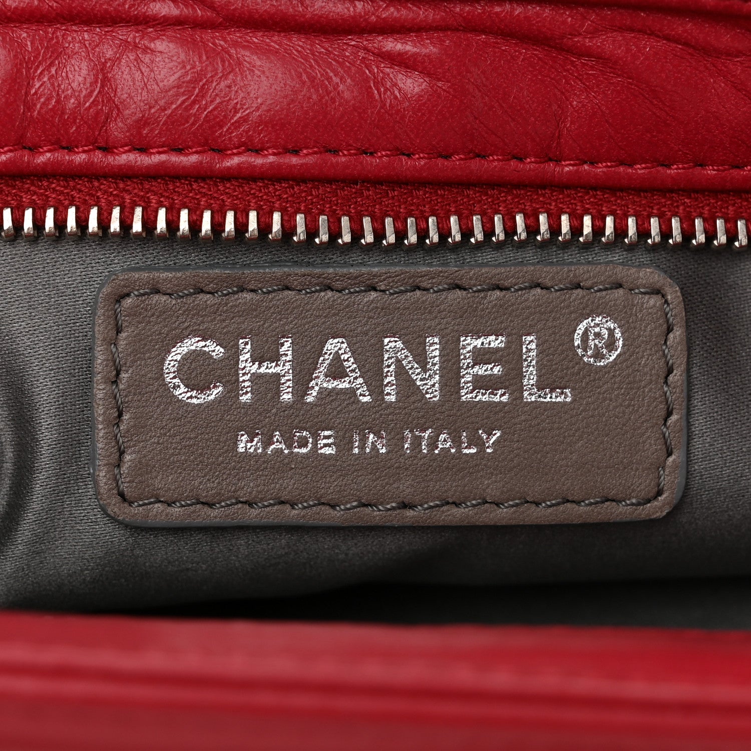 Chanel Lambskin Square Stitched Lax Shoulder Bag Red 6 of 10