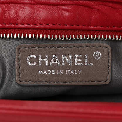 Chanel Lambskin Square Stitched Lax Shoulder Bag Red 6 of 10