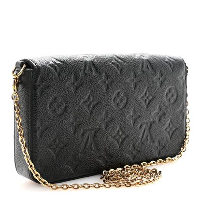 Louis Vuitton Empreinte Pochette Felicie Chain Wallet Black 4 of 11