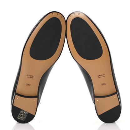 Gucci Calfskin Horsebit Womens Jordaan Loafers 39.5 Black 6 of 13