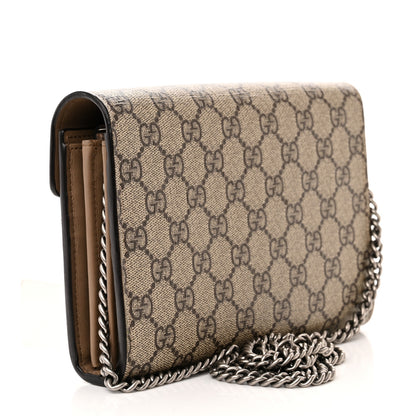 Gucci GG Supreme Monogram Mini Dionysus Chain Wallet Beige Taupe 3 of 12