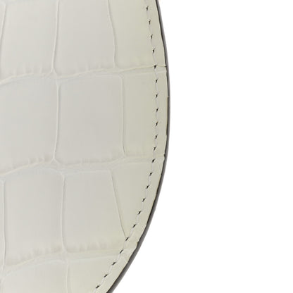 Chloe Calfskin Crocodile Embossed Small Tess Bag Brilliant White 12 of 12