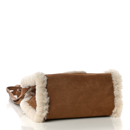 Telfar X UGG Suede Shearling Small Shopping Bag Chestnut 4 of 10