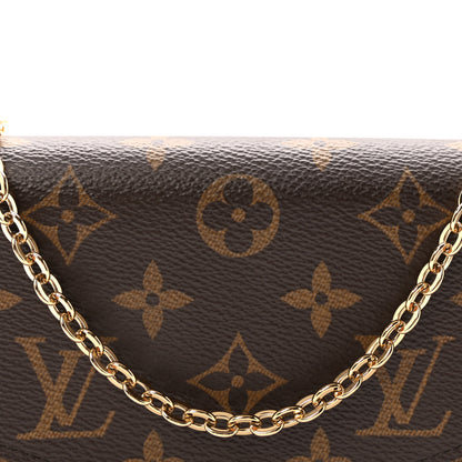 Louis Vuitton Monogram Pochette Felicie Chain Wallet Fuchsia 8 of 10