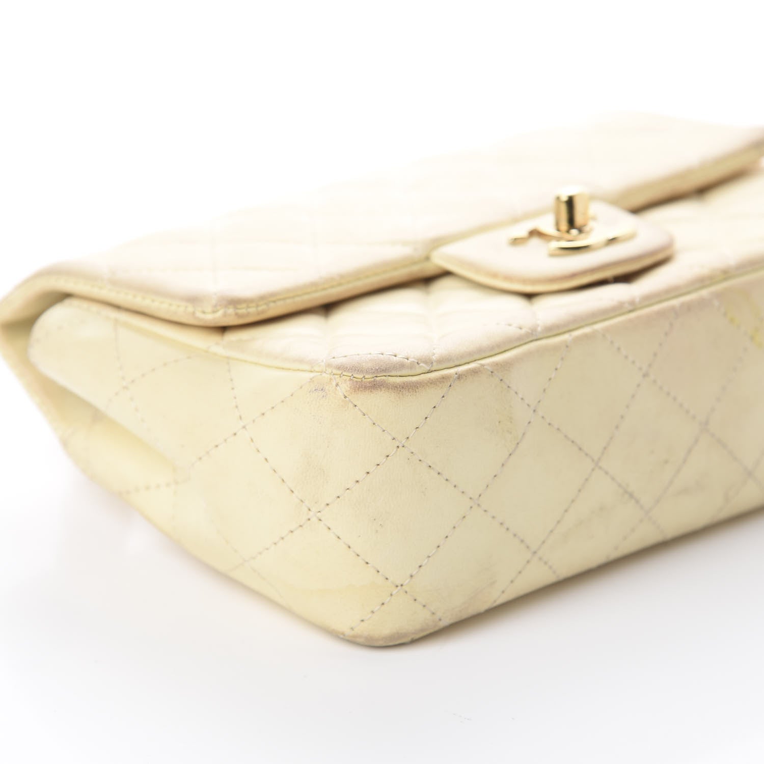 Chanel Lambskin Quilted Mini Rectangular Flap Beige 5 of 8