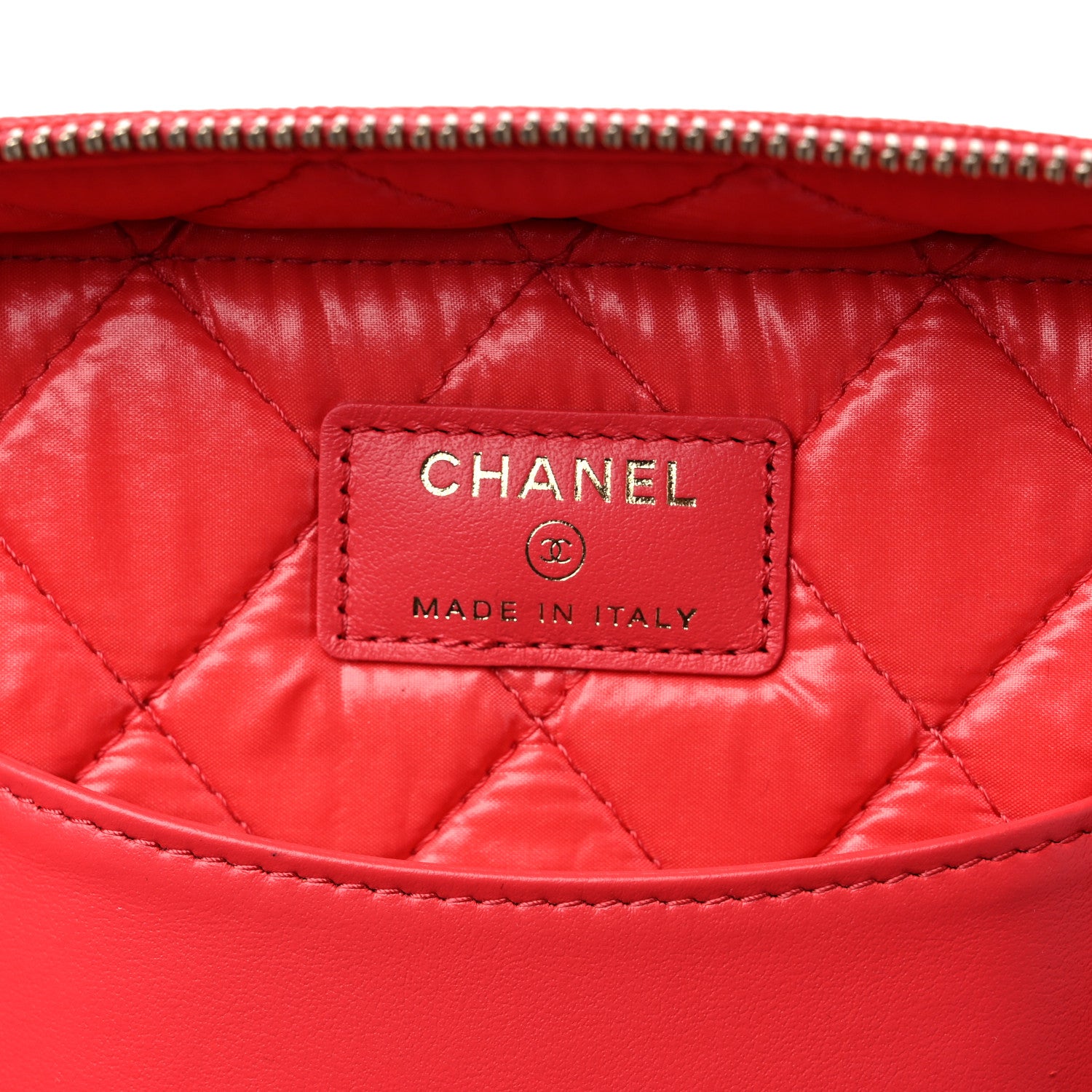 Chanel Caviar Quilted Large Vanity Pouch Red 7 of 12