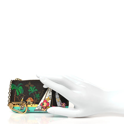 Louis Vuitton Monogram 2023 Christmas Animation Sailing Vivienne Key Pouch Dragonfruit Pink 2 of 6