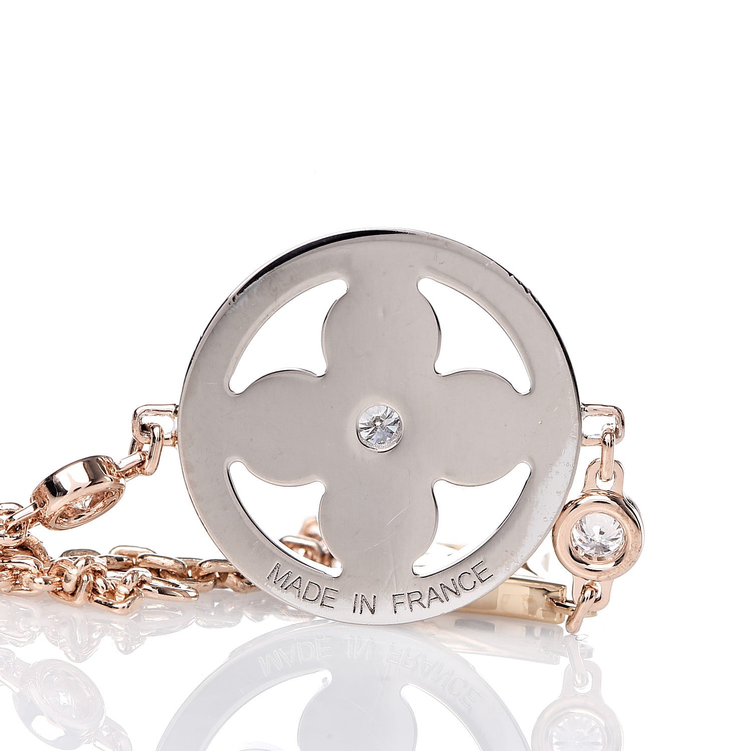 Louis Vuitton 18K Pink Yellow White Gold Diamond Idylle Blossom Bracelet 5 of 6