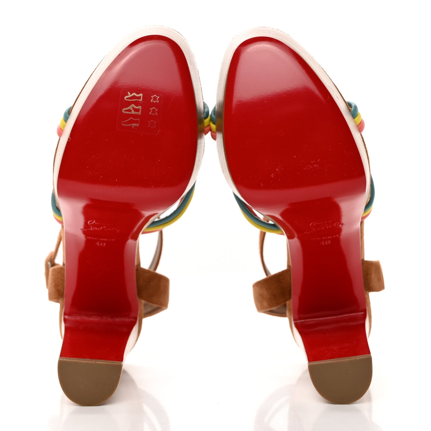 Nappa Veau Velours Couio Ella 130 Sandals 40 Multicolor Beige