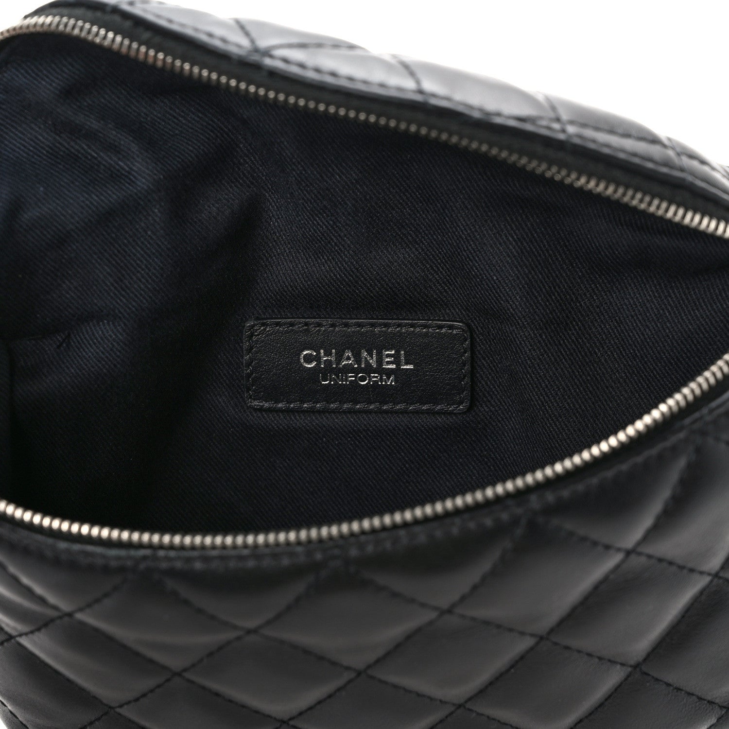 Chanel Calfskin Quilted Waist Belt Bag Black 6 of 16