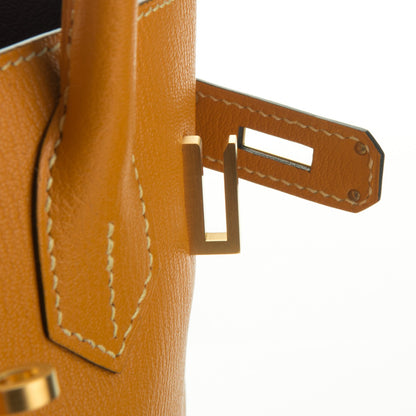 Hermes Chevre Mysore Horseshoe Birkin 30 Curry Raisin 13 of 23