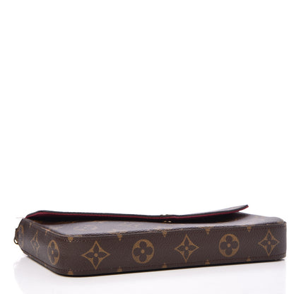 Louis Vuitton Monogram Pochette Felicie Chain Wallet Fuchsia 4 of 8