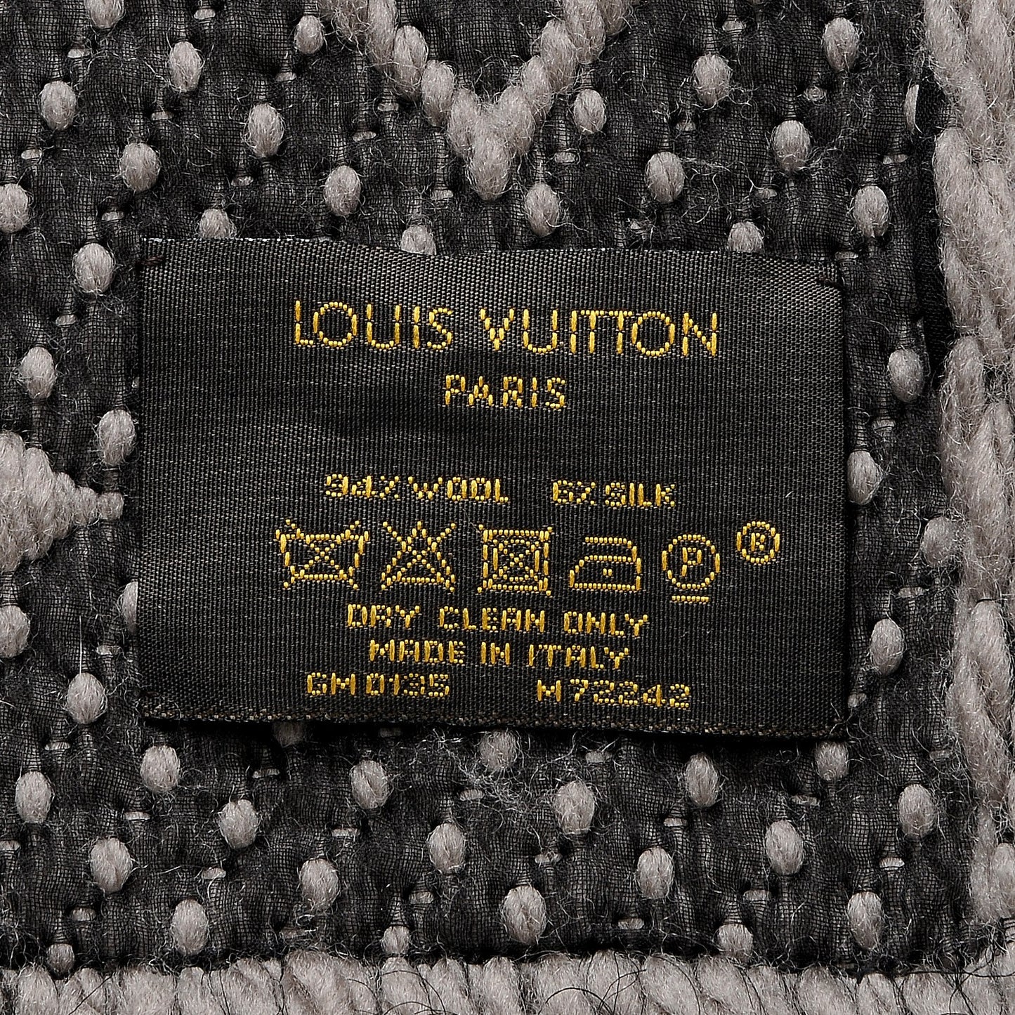Wool Silk Logomania Scarf Verone