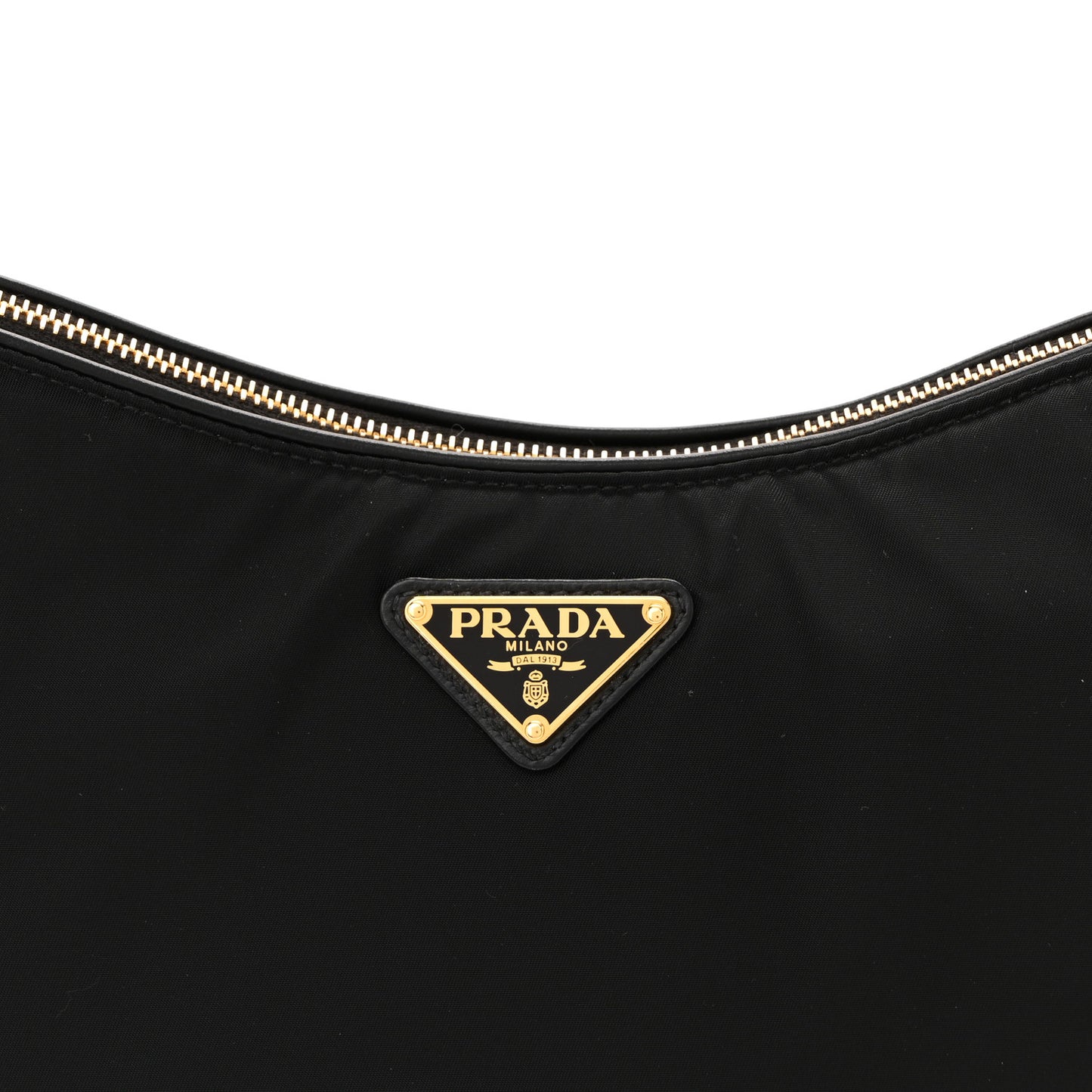 Re-Nylon Vitello Large Aimee Shoulder Bag Black
