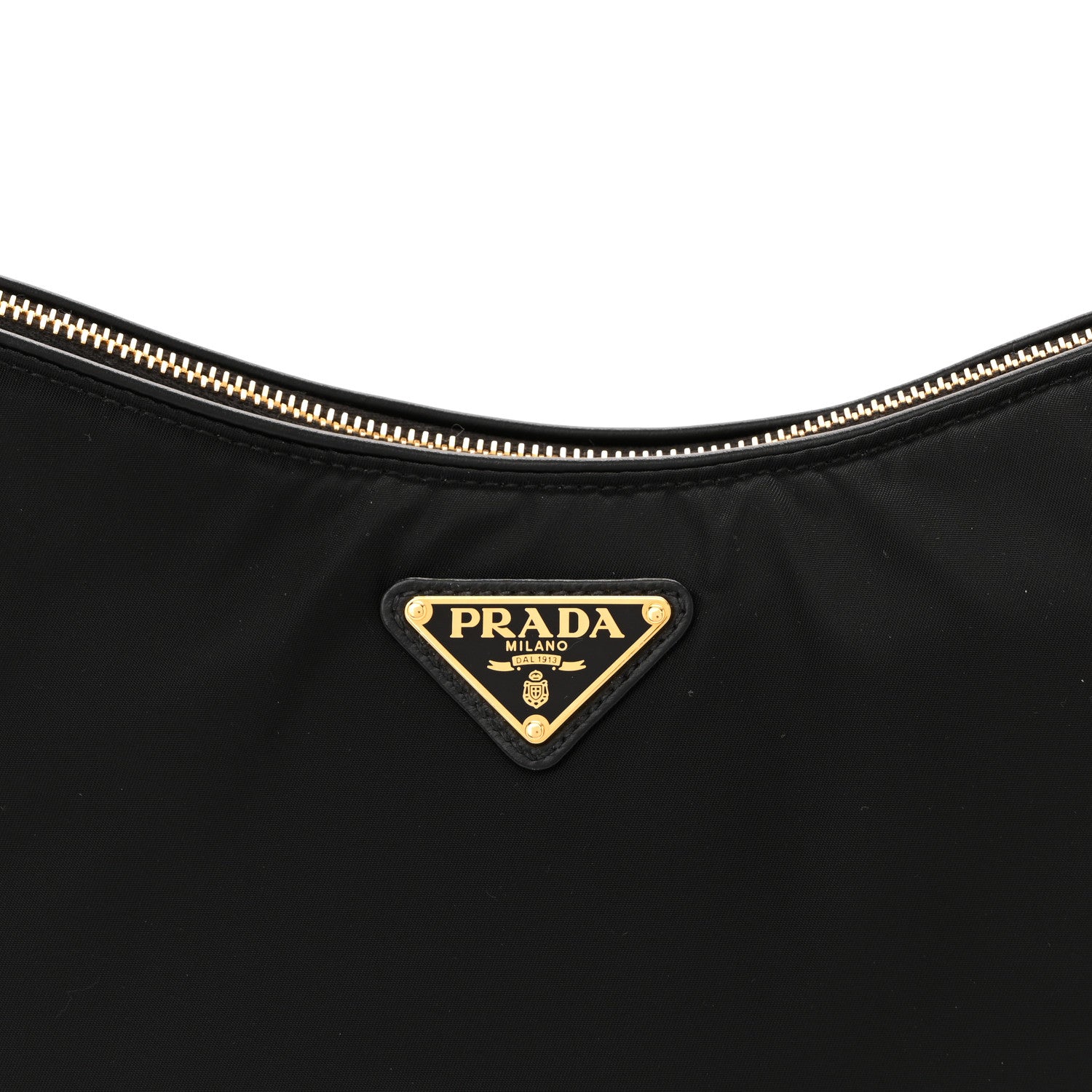 Prada Re-Nylon Vitello Large Aimee Shoulder Bag Black 7 of 10