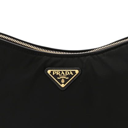 Prada Re-Nylon Vitello Large Aimee Shoulder Bag Black 7 of 10