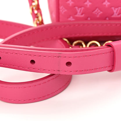 Louis Vuitton Calfskin Nanogram Embossed Speedy Bandouliere 20 Rose 14 of 17