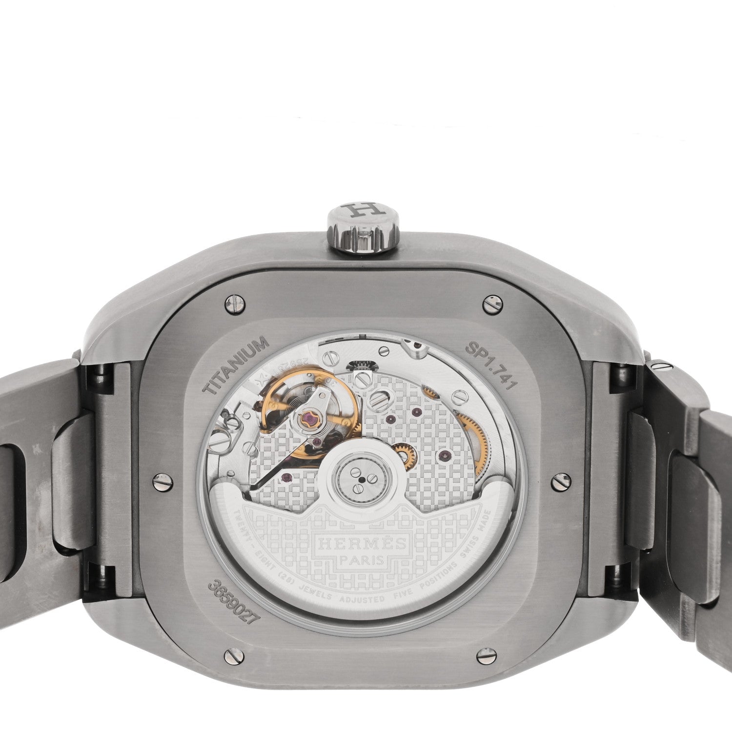 Hermes Titanium 39mm H08 Automatic Watch 4 of 5