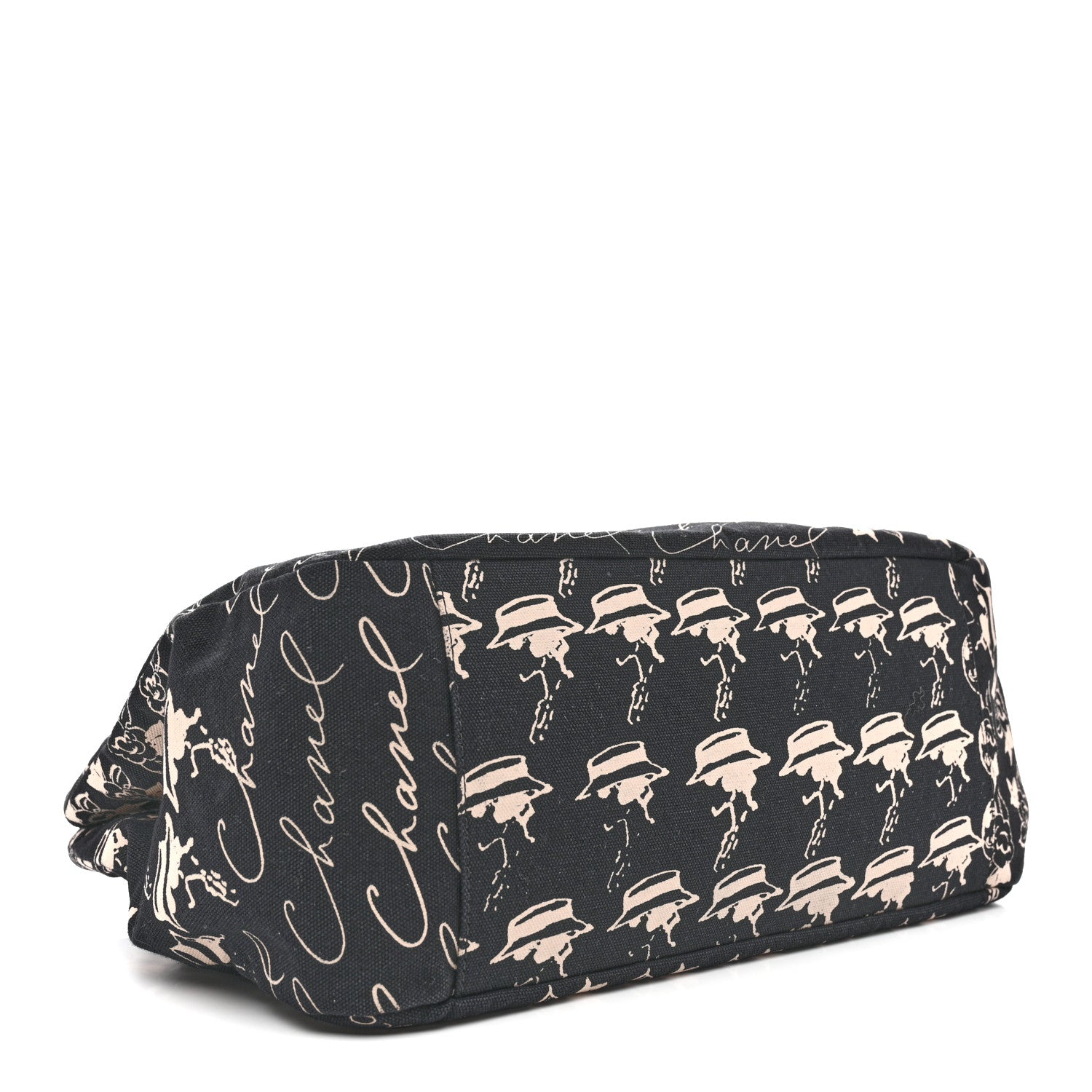 Chanel Canvas Camellia Flower Tote Black 4 of 13