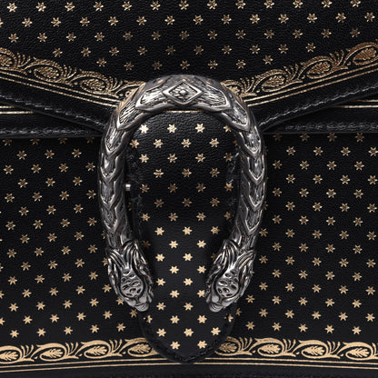Gucci X SEGA Calfskin GUCCY Stars Medium Dionysus Shoulder Bag Black Gold 14 of 14