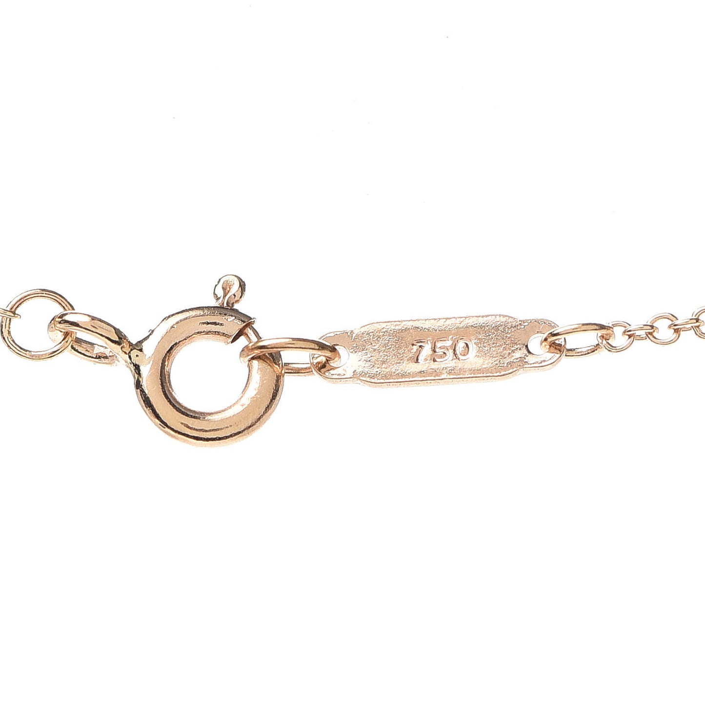 18K Rose Gold Diamond Heart Lock Pendant Necklace